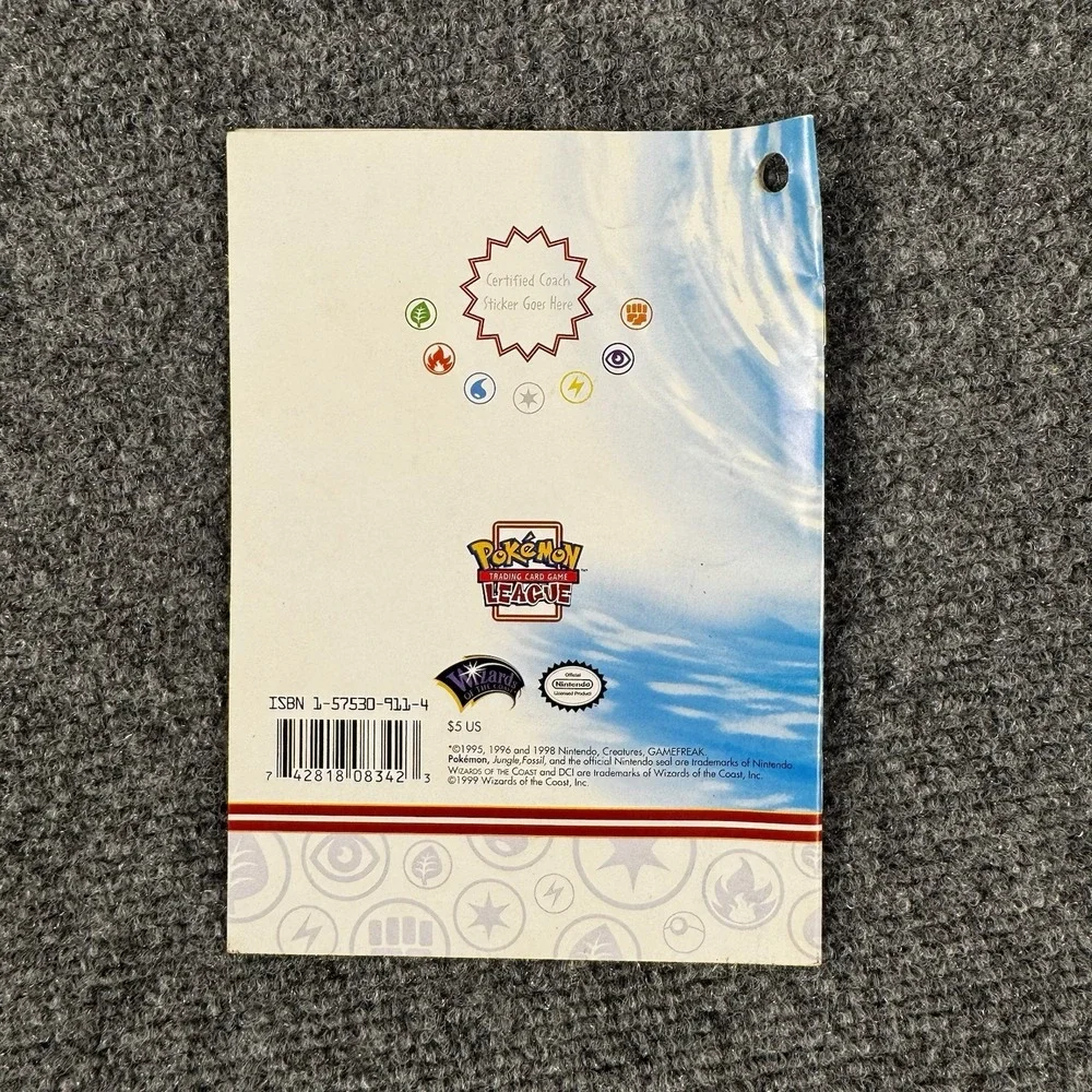 Vintage 1999 Pokémon Trading Card Game League Badge Book